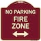 Signmission Fire Zone with Bidirectional Arrow Heavy-Gauge Aluminum Architectural Sign, 18" x 18", BU-1818-23969 A-DES-BU-1818-23969 - alternate 1